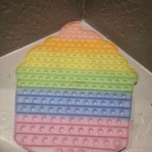 Jumbo Rainbow Cupcake Shape Fidget Pop-It  16" x 12" Stocking Stuffer